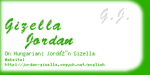 gizella jordan business card